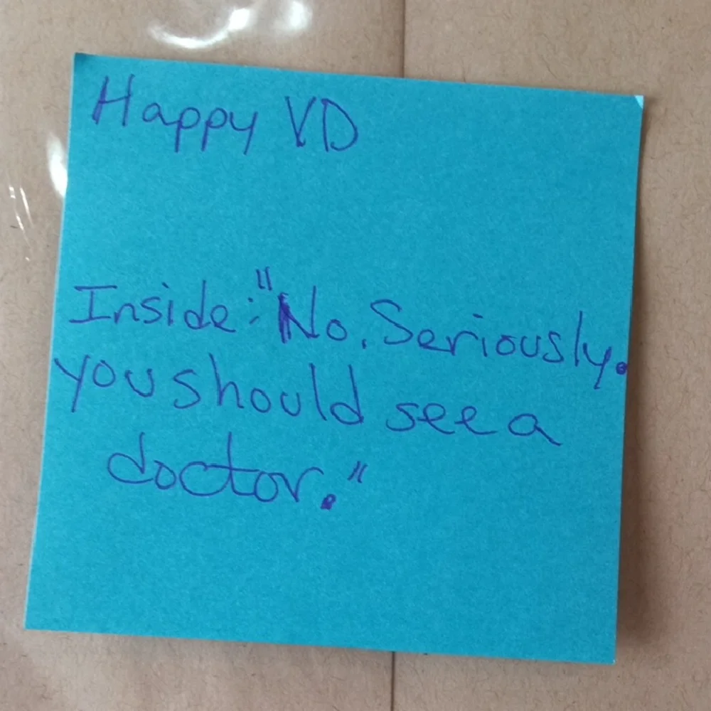 Inappropriate Valentine's Day Card with Red Heart